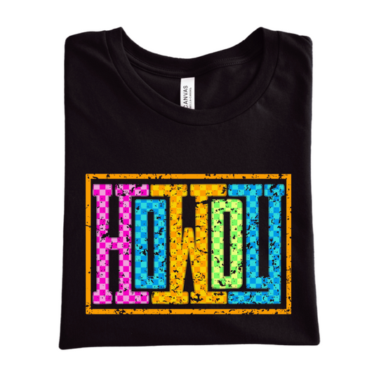 Checkered Howdy Graphic Tee