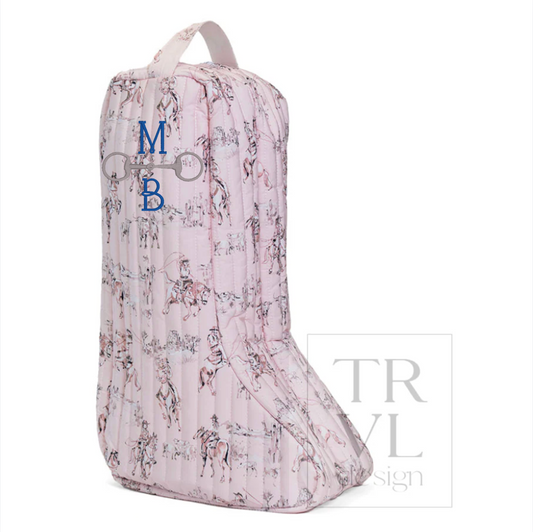 TRVL Design: Cowgirl Toile Boot Bag - Mid Calf or Knee High