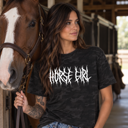 Horse Girl Heavy Metal Tee