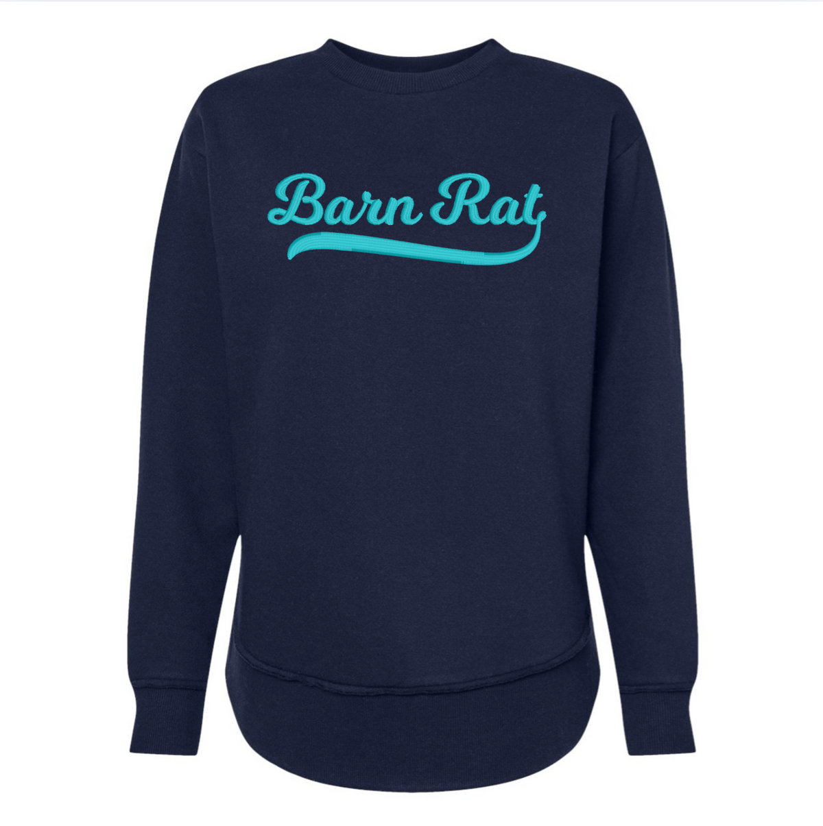 Barn Rat Embroidered High-Low Sweatshirt