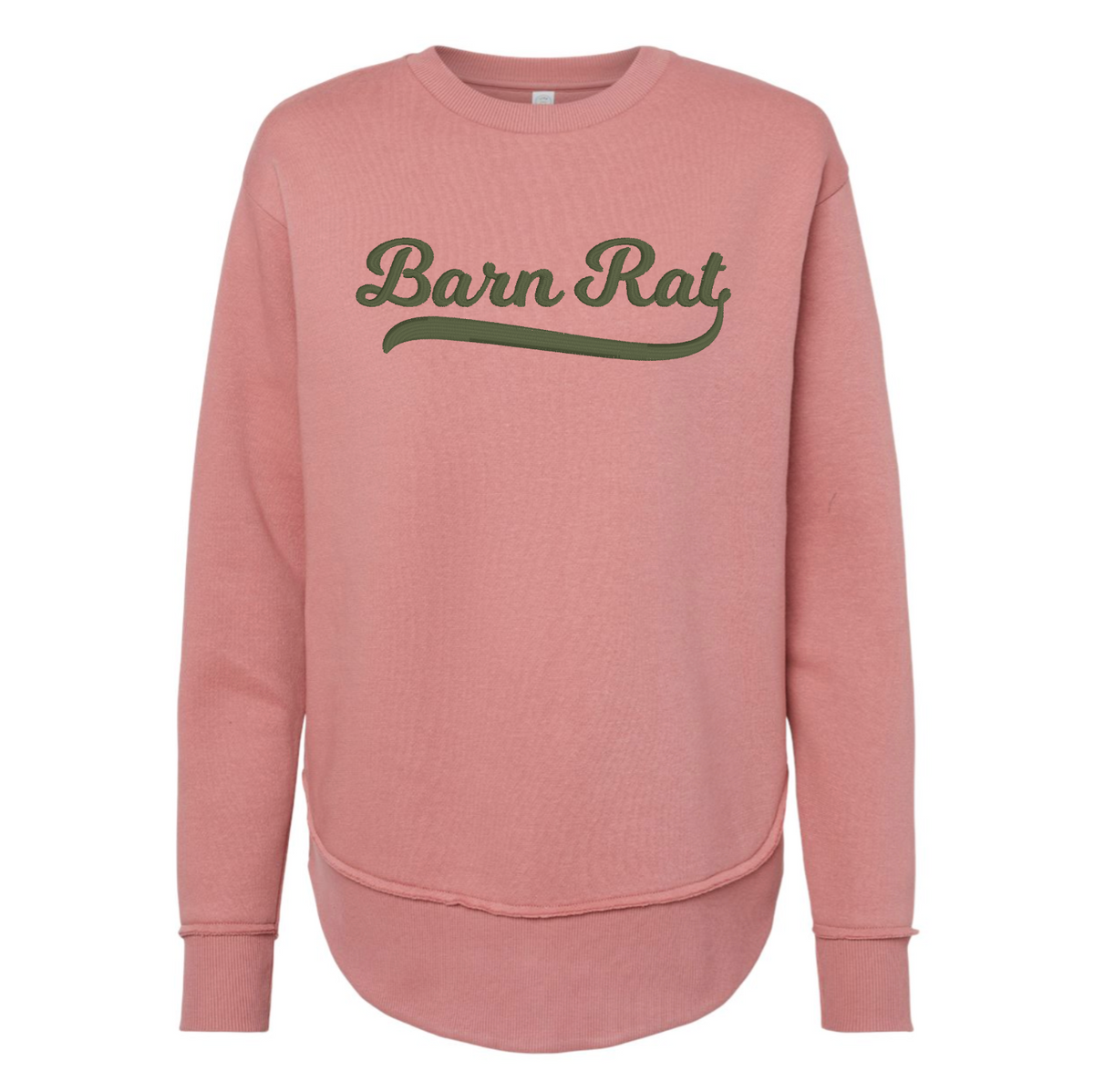 Barn Rat Embroidered High-Low Sweatshirt