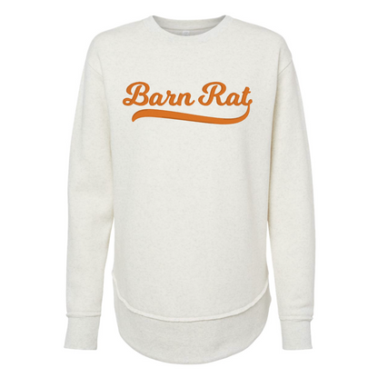 Barn Rat Embroidered High-Low Sweatshirt
