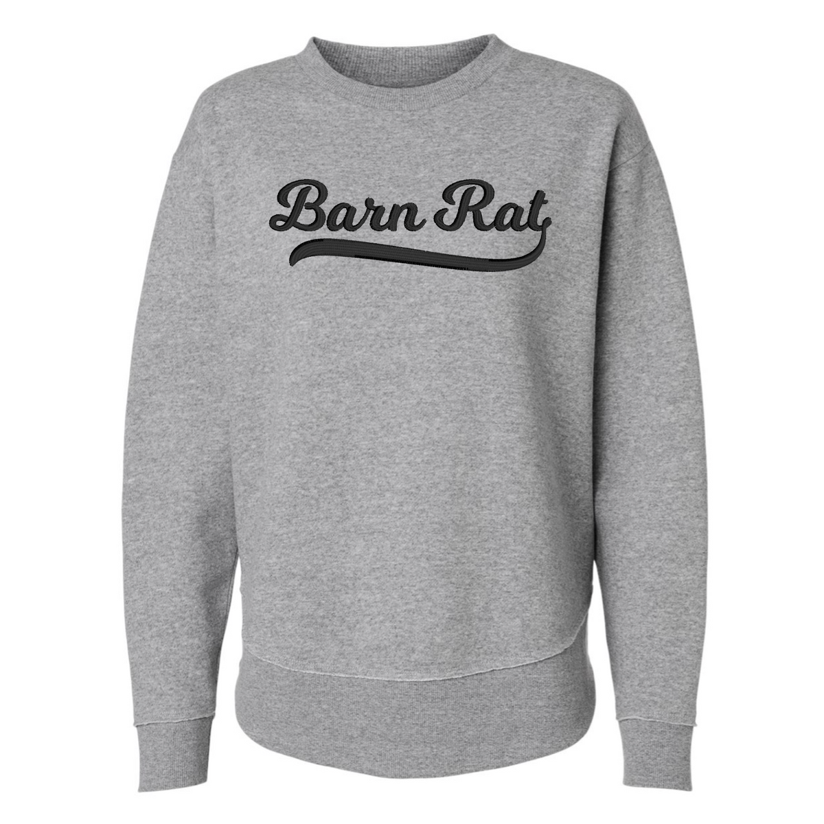 Barn Rat Embroidered High-Low Sweatshirt