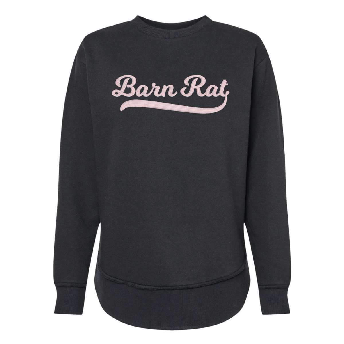 Barn Rat Embroidered High-Low Sweatshirt