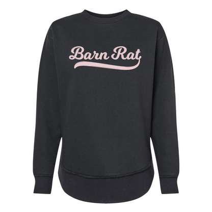 Barn Rat Embroidered High-Low Sweatshirt