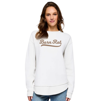 Barn Rat Embroidered High-Low Sweatshirt