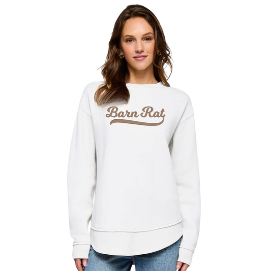 Barn Rat Embroidered High-Low Sweatshirt
