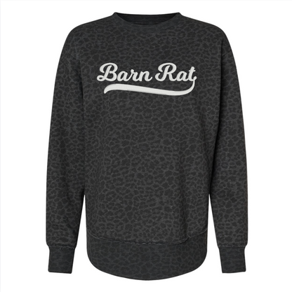 Barn Rat Embroidered High-Low Sweatshirt