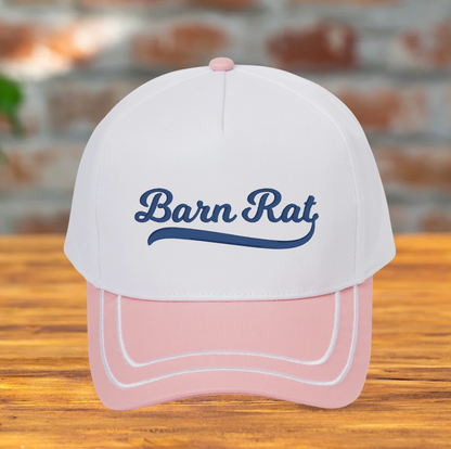 Barn Rat Embroidered Horse Girl Cap