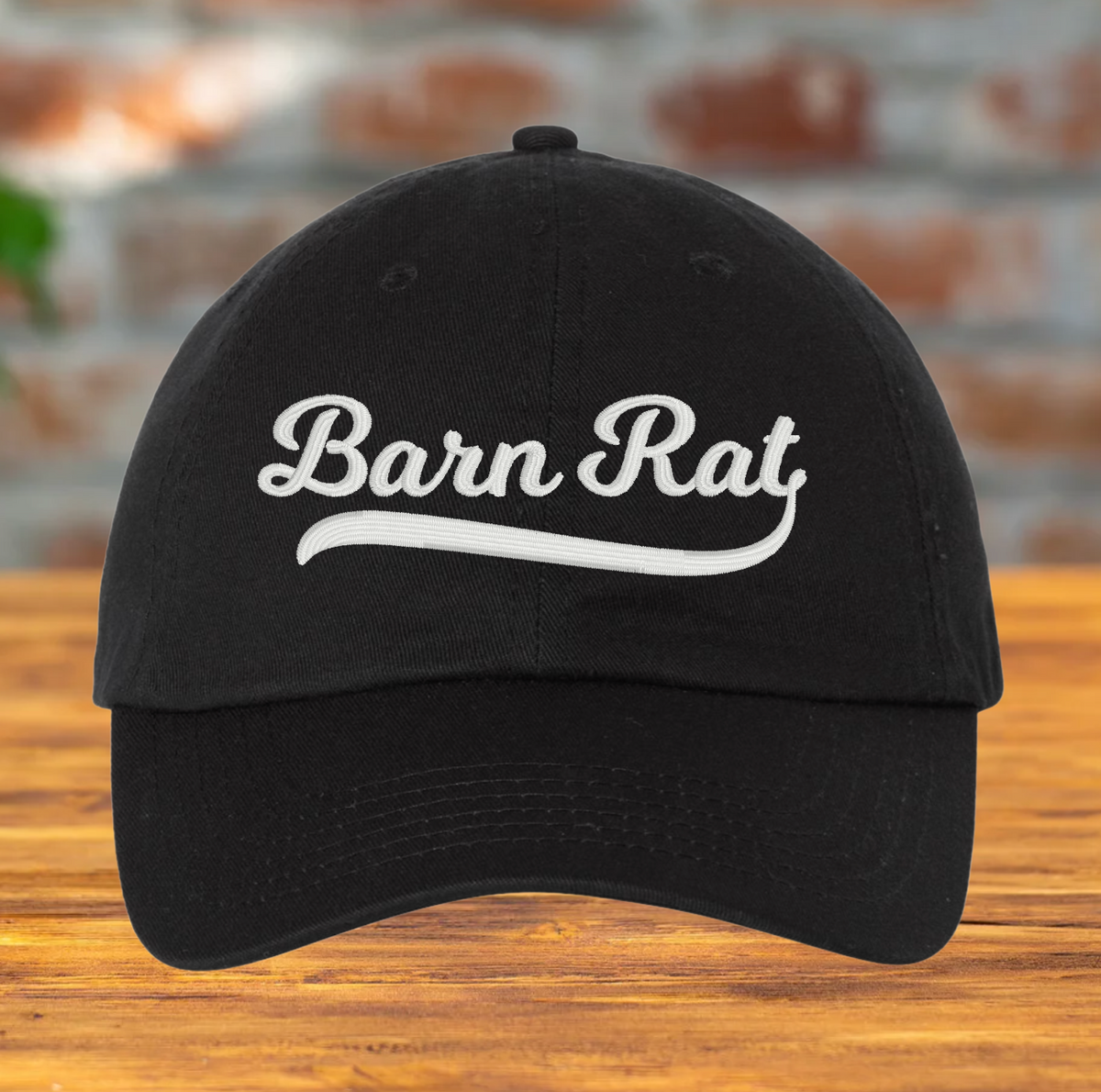 Barn Rat Embroidered Horse Girl Cap