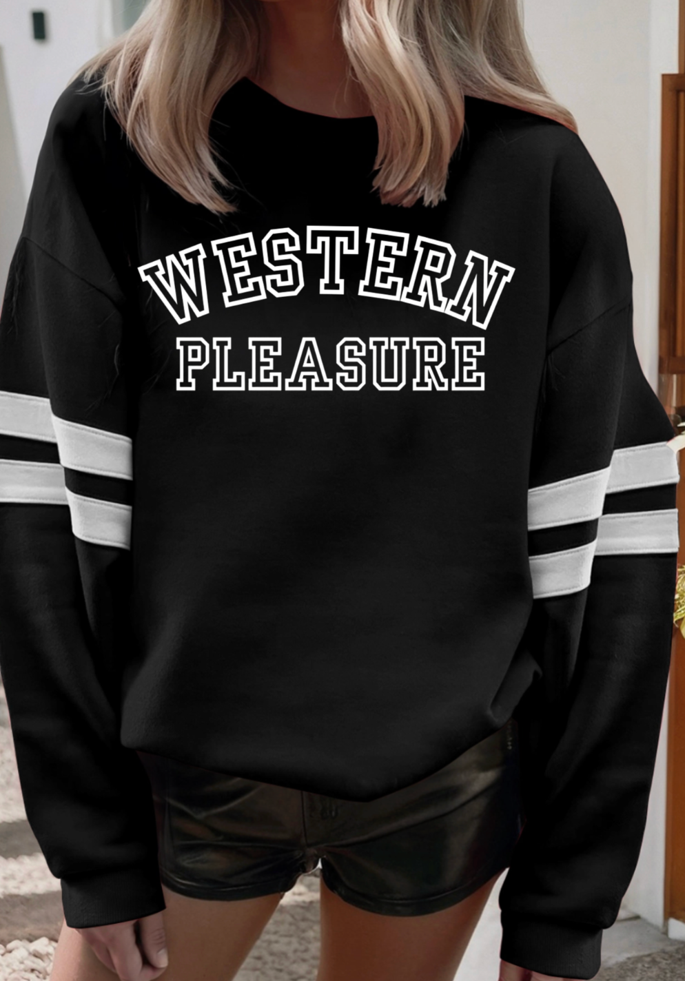 Custom Horse Girl Varsity Sweatshirt